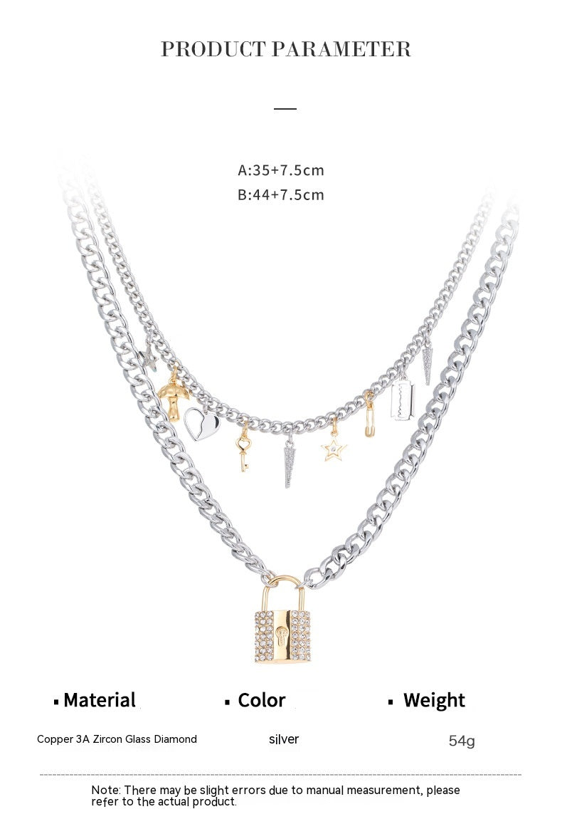 Alliage de cuivre Metal Exquisite Punk Thème Élément Collier pendentif