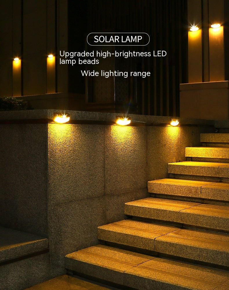 Solar Outdoor rétro décoratif Courtyard Villa Jardin mural éclairage lampe murale