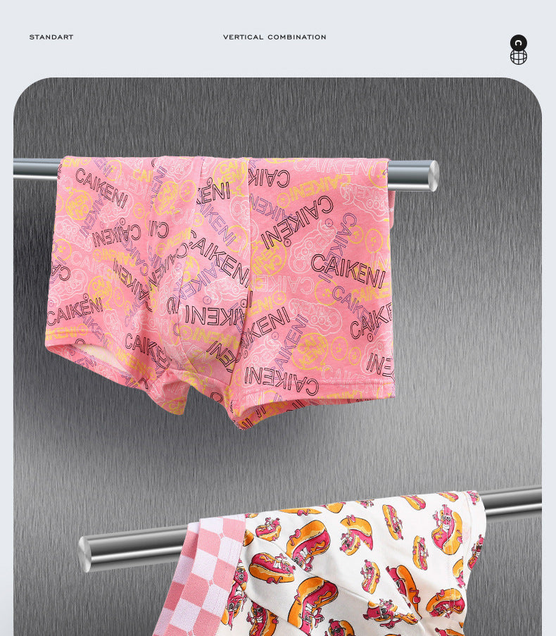 Couleur Sous-vêtements Hommes Ice Silk Summer Boxers ultra-mince Cute Boys Shorts Best-seller On Douy