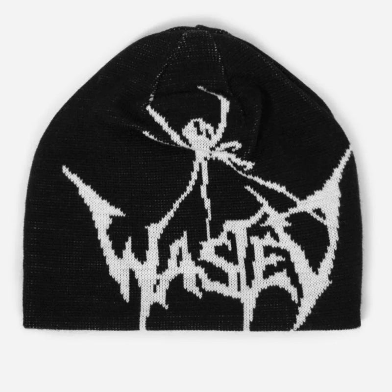 Chapeau tricoté Épider brodé Chapeau d'hiver tricoté automne Y2g Street Warm
