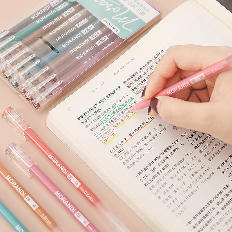 Retro Hand Account Set Student Notes Cute Girl Japonaise Couleur Gel Pen