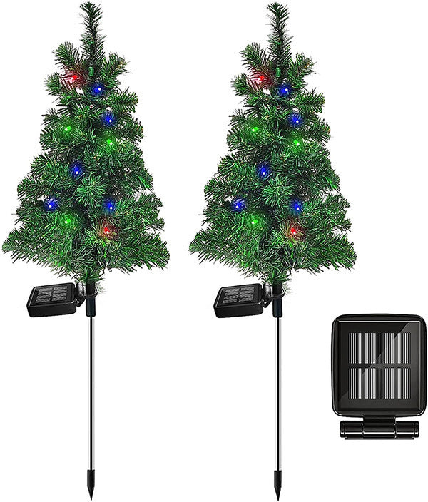 Arbre de Noël solaire extérieur décoration cour lampe de paysage