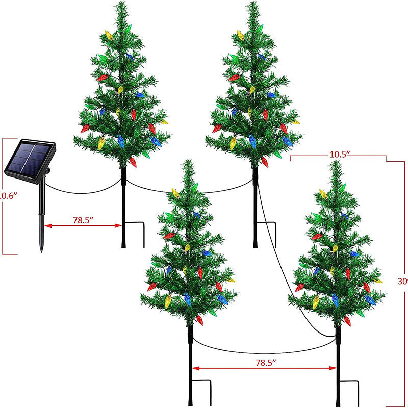 Arbre de Noël solaire extérieur décoration cour lampe de paysage