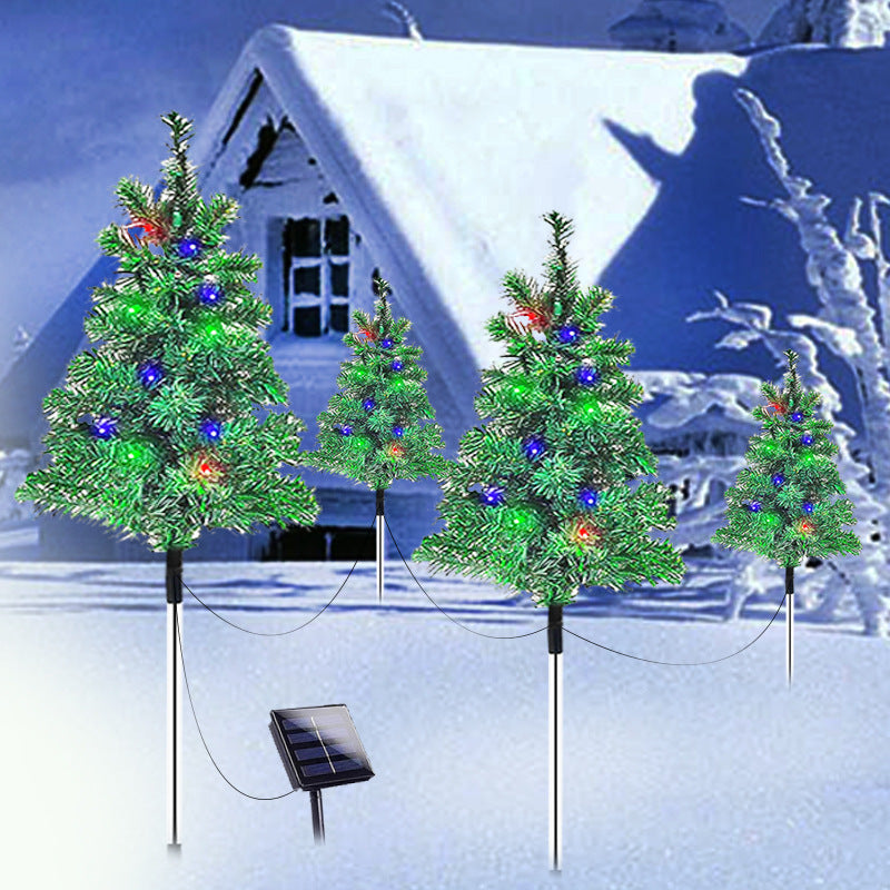 Arbre de Noël solaire extérieur décoration cour lampe de paysage
