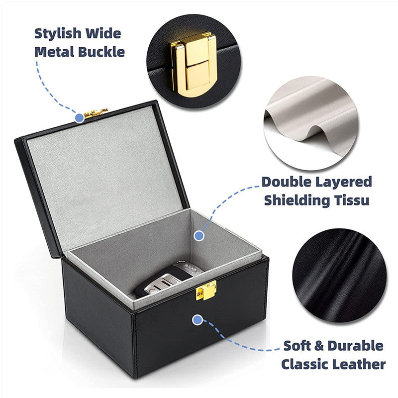 1 shielding box 2 carbon fiber key fob anti-theft box