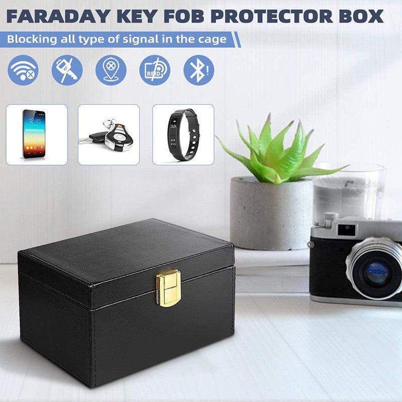 1 shielding box 2 carbon fiber key fob anti-theft box