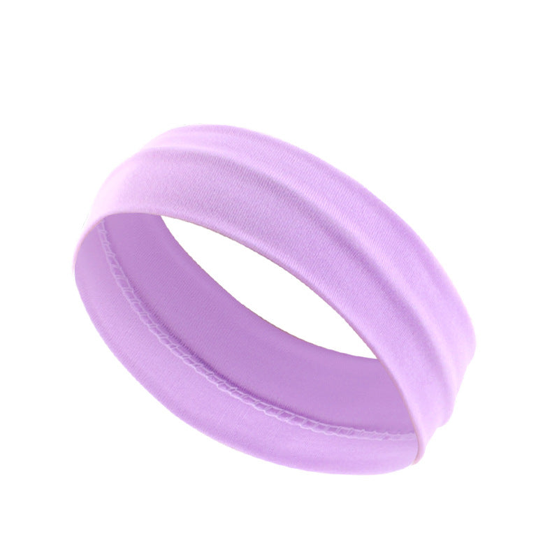 Bande de cheveux de yoga Plain Sport pour femmes Bande de cheveux élastique et absorbante de la sueur