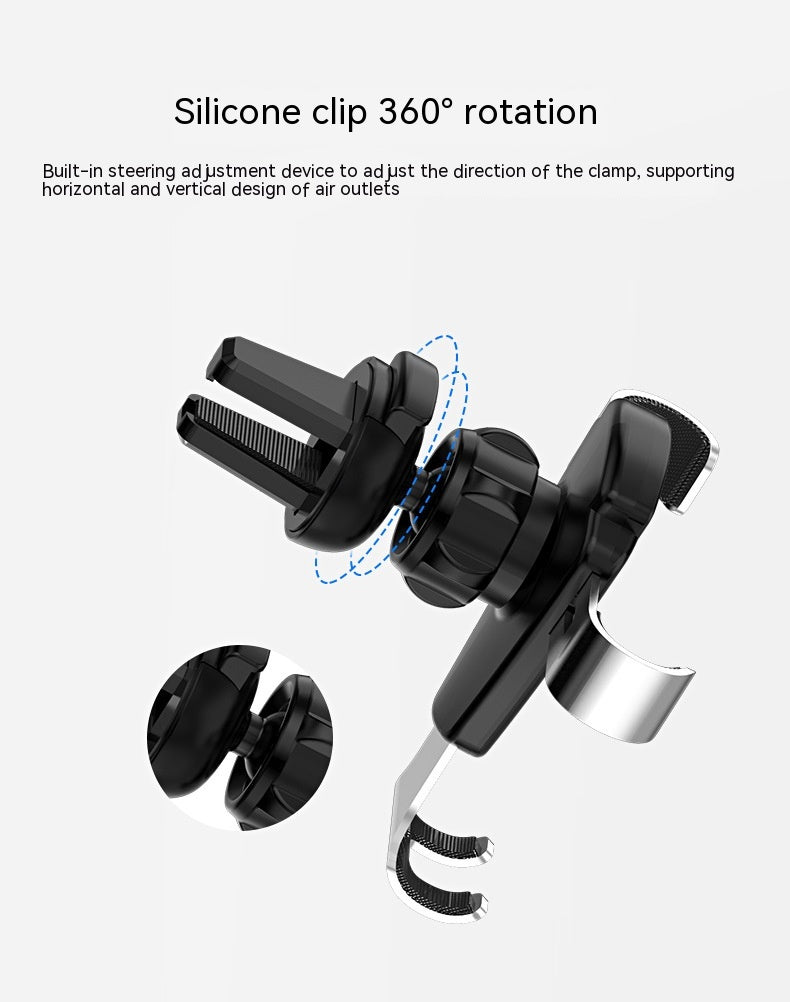 Car Sensor Gravity Bracket Air Outlet Universal Metal Car Navigation Bracket de téléphone mobile