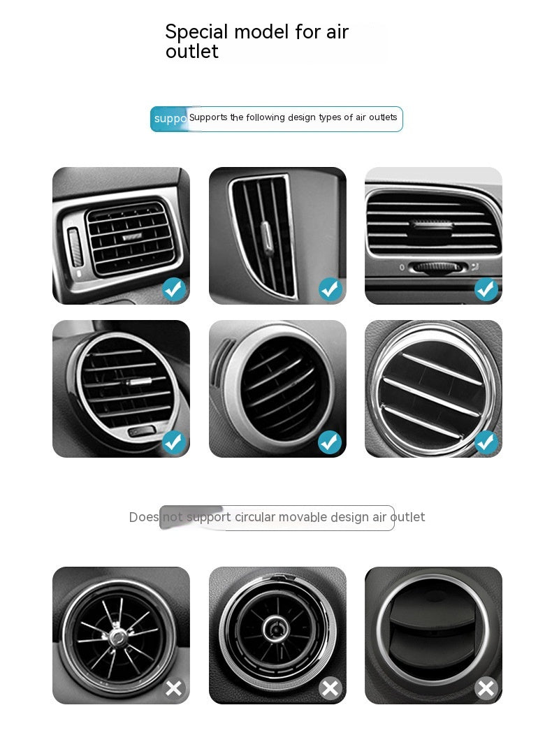 Car Sensor Gravity Bracket Air Outlet Universal Metal Car Navigation Bracket de téléphone mobile