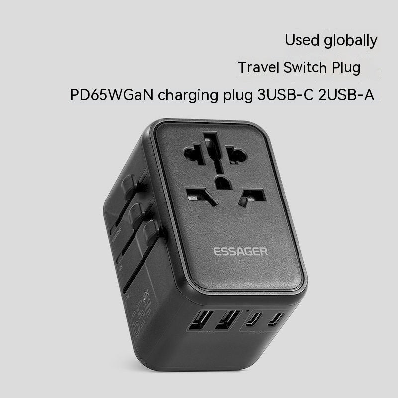 Convertisseur universel de prise de voyage de chargeur 65W
