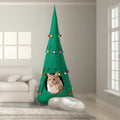 Pet Felt Arbre de Noël Tente pliable Chiens et chats semi-fermés Quatre saisons Universal