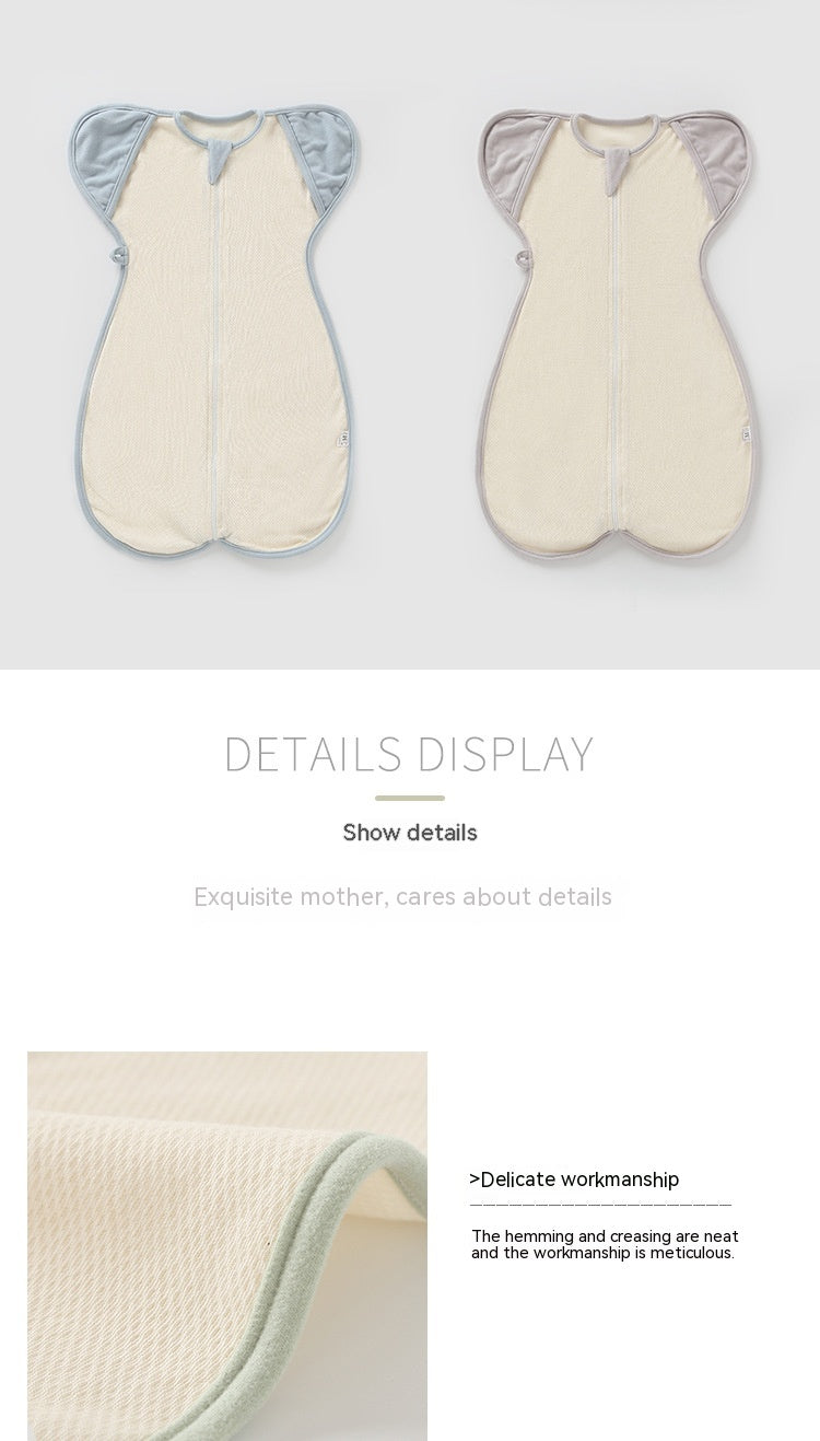 Bébé sac de couchage Rendez-vous Respirant double usage Nouveau-né coton biologique anti-piquant Blanke