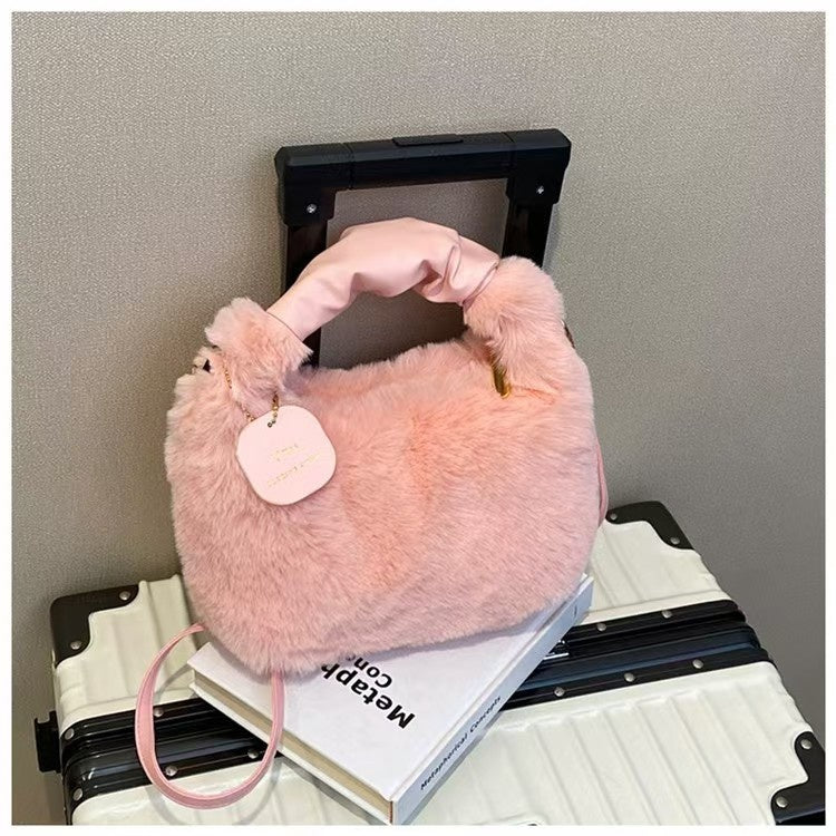 Sac à main en peluche avancé Sac à bandoulière simple et polyvalent - Coréen Pi