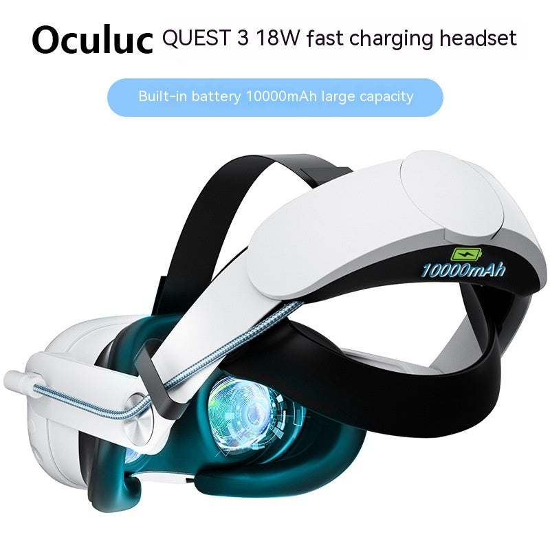 Oculus Quest3 Tête Port 18W VR Verres à charge rapide Meta Bandeau Accessoires 10000mAh Larg