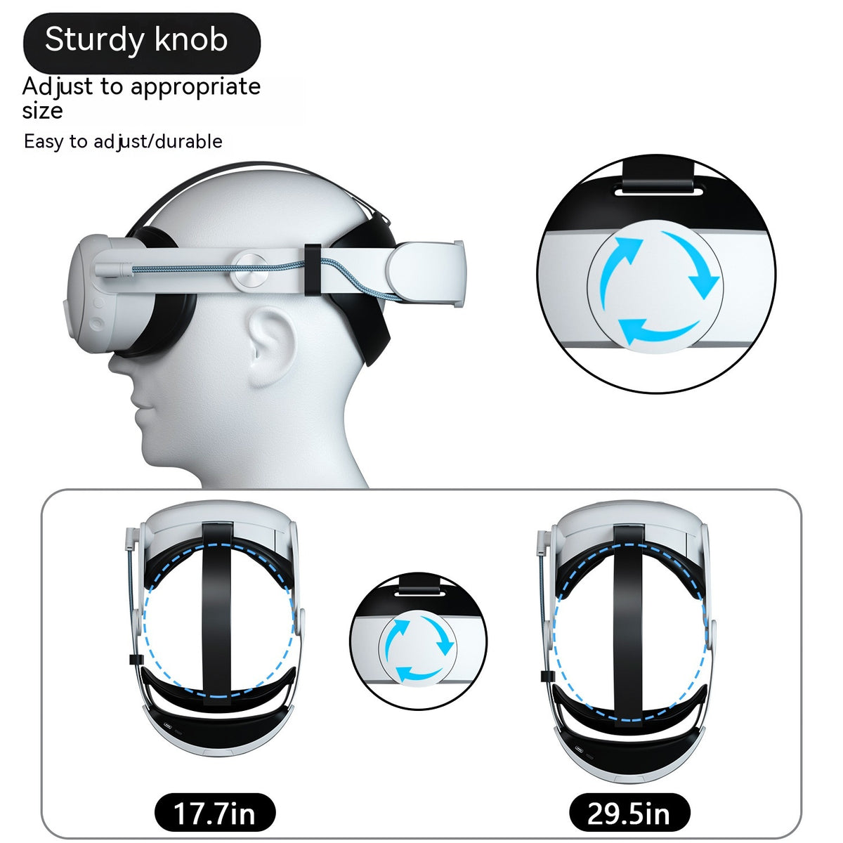 Oculus Quest3 Tête Port 18W VR Verres à charge rapide Meta Bandeau Accessoires 10000mAh Larg