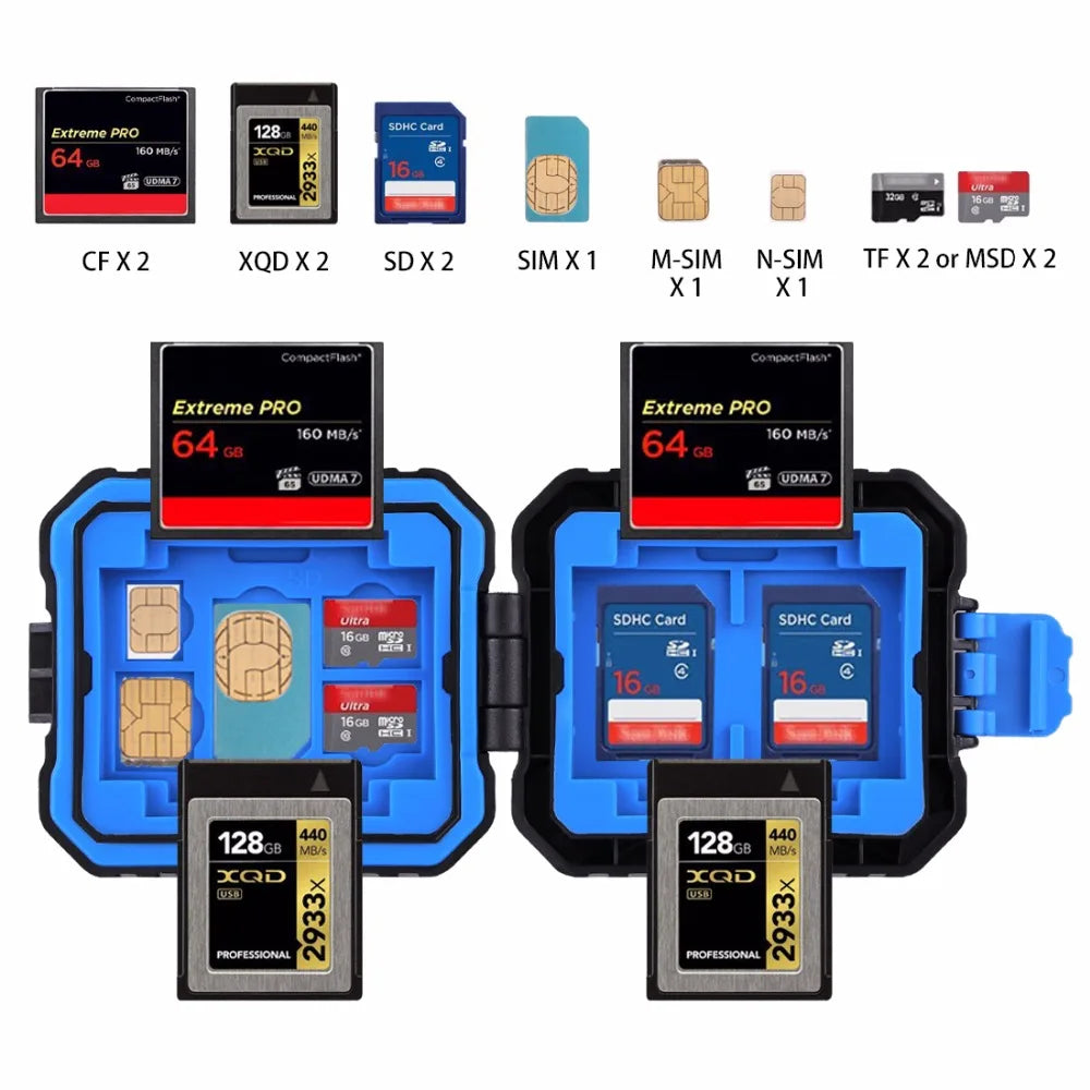 Boîte de stockage de la carte mémoire imperméable à l'eau pour caméra de vache