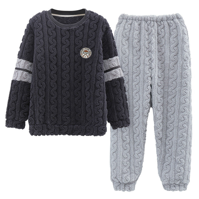 Pyjama thermique Flannel Homme automne et hiver Jacquard