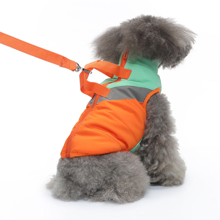 Vêtements d'hiver manteau de coton vêtements de chien poitrine et taille arrière casual coton rembourré veste Pe