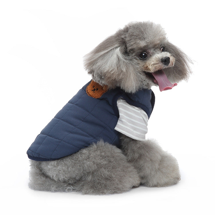 Vêtements d'hiver manteau de coton vêtements de chien poitrine et taille arrière casual coton rembourré veste Pe