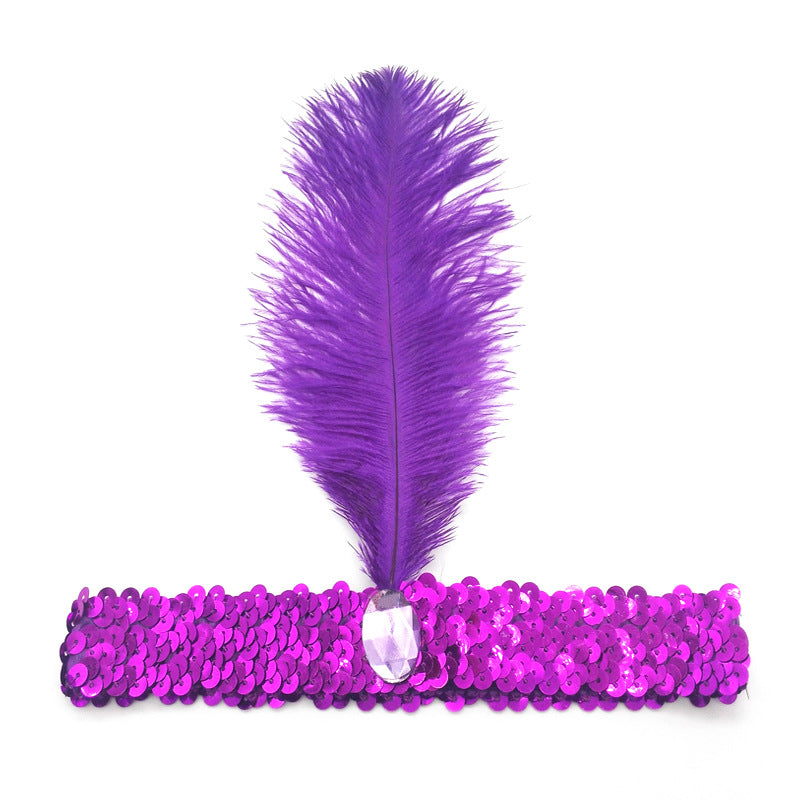 Les cheveux d'autruche sequined Diamonds Bandeau