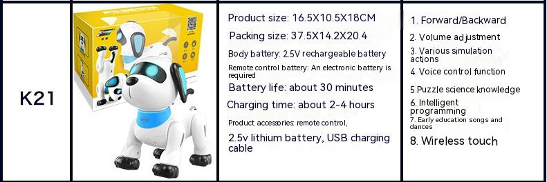 Robot Intelligent Dog Télécommande électrique Le Toy Dog