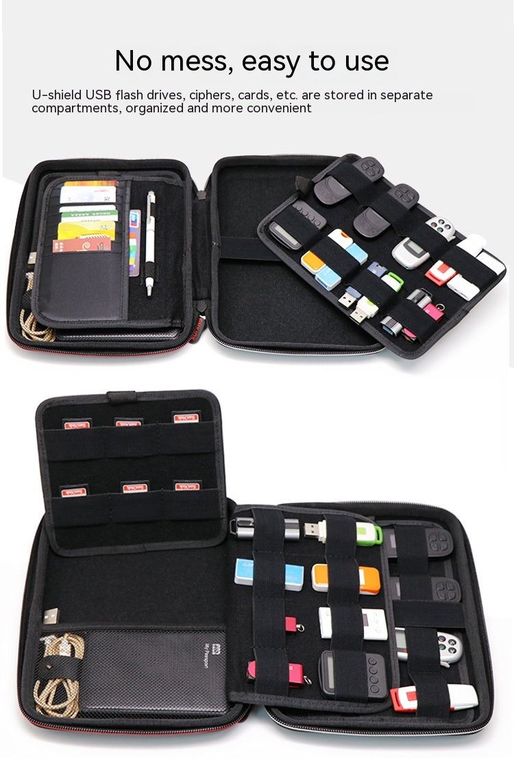 Grande capacité U Shield Scrambler Pack carte bancaire SD carte encryptage Lock sac de stockage