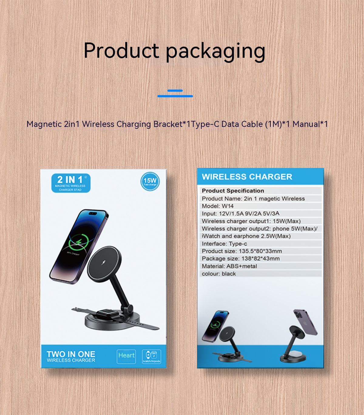 Support de chargeur magnétique sans fil pliant