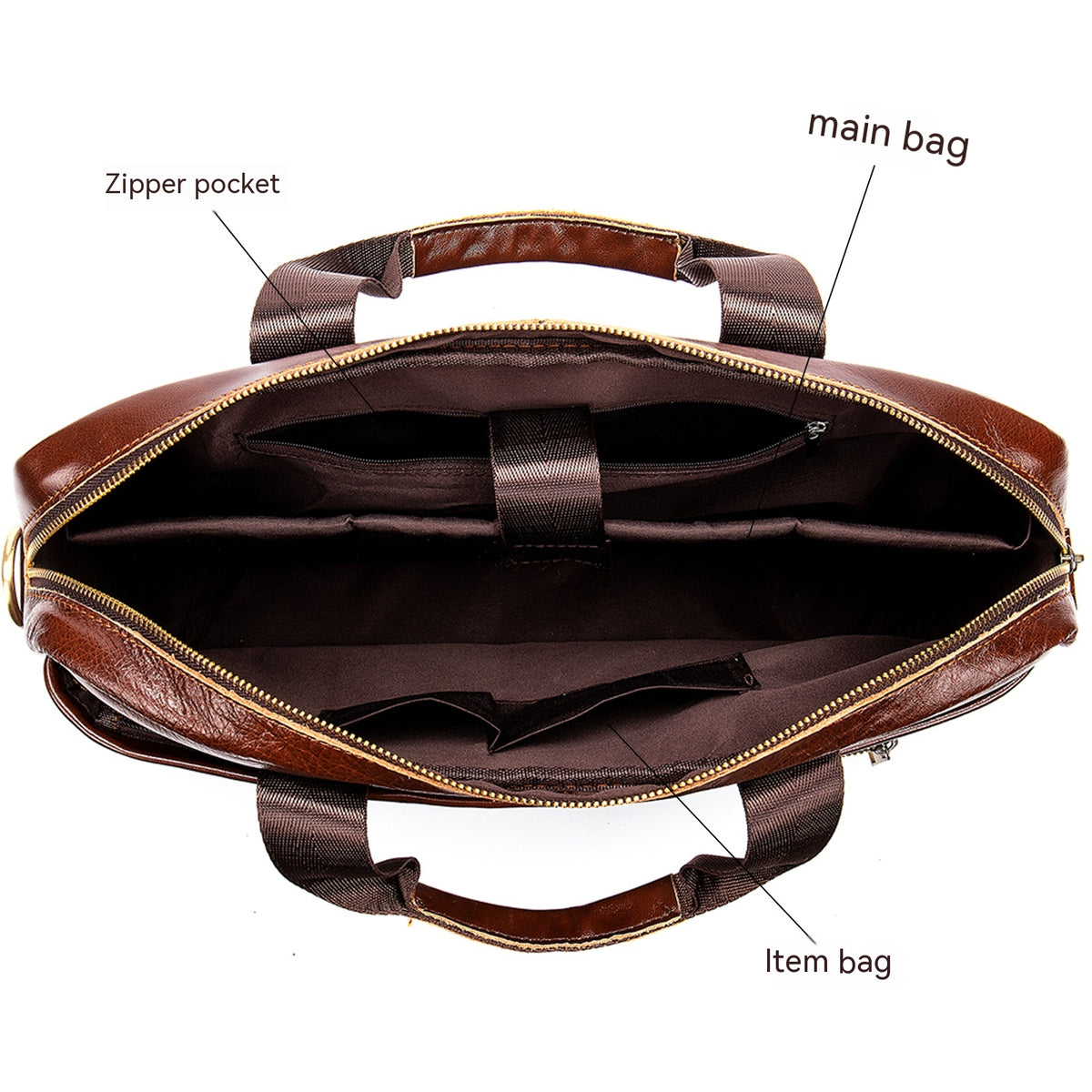 Porte-monnaie en cuir pour hommes Sac pour hommes de première couche Portable