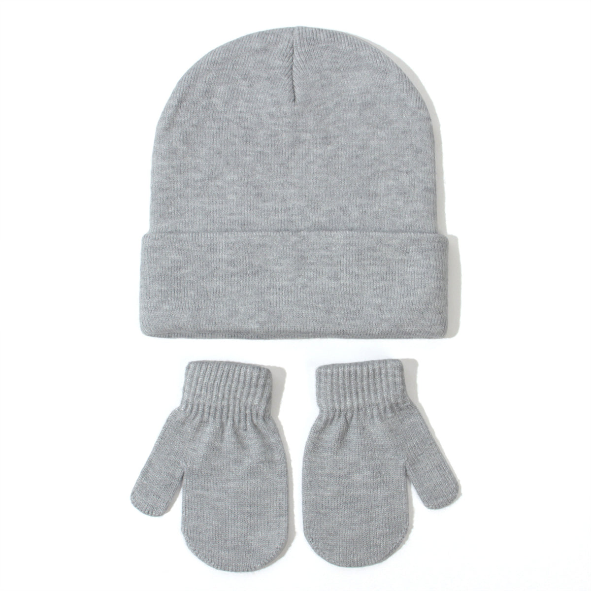 Gants de chapeau tricoté pour bébé en couleur unique