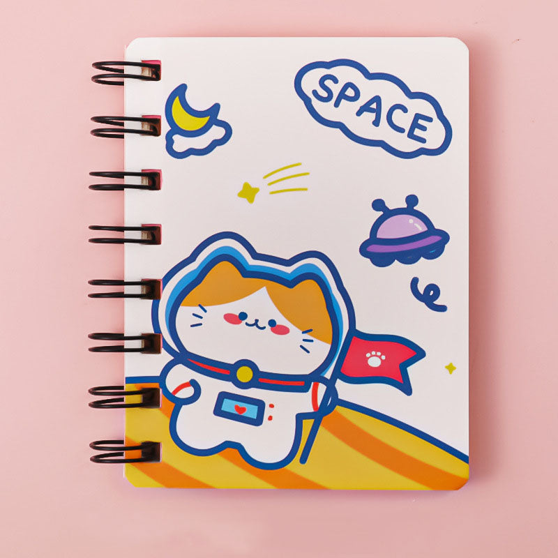 Carnet de notes de poche portatif à glissière d'astronaute
