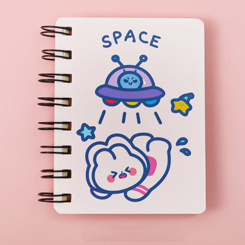 Carnet de notes de poche portatif à glissière d'astronaute