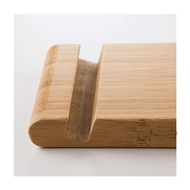 Bambou Support de téléphone mobile Double fente couleur bois