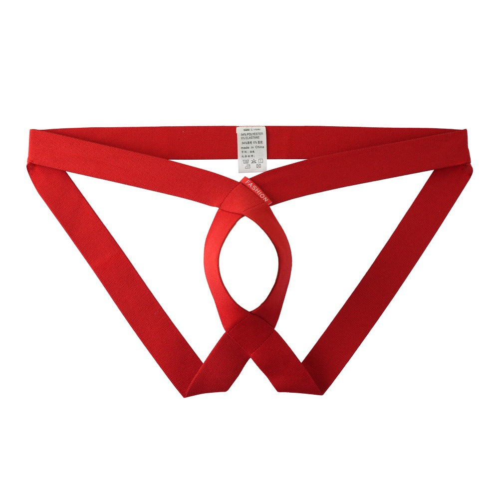 Hommes Sexy Hollowed-out slips personnalisés Stylish T-back Thongs élégants pour un bold moderne