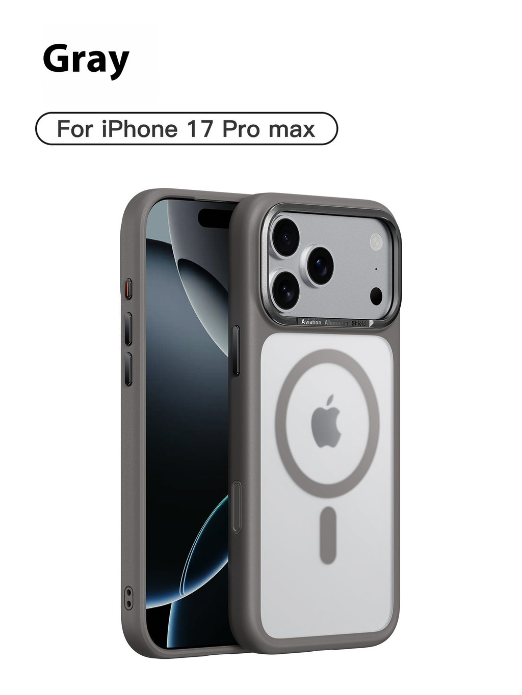 Boîtier de protection pour téléphone portable Shell anti-retour avec bouton magnétique gelé