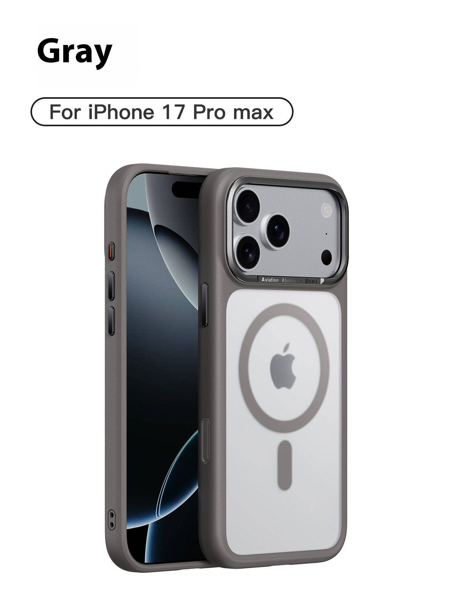Boîtier de protection pour téléphone portable Shell anti-retour avec bouton magnétique gelé