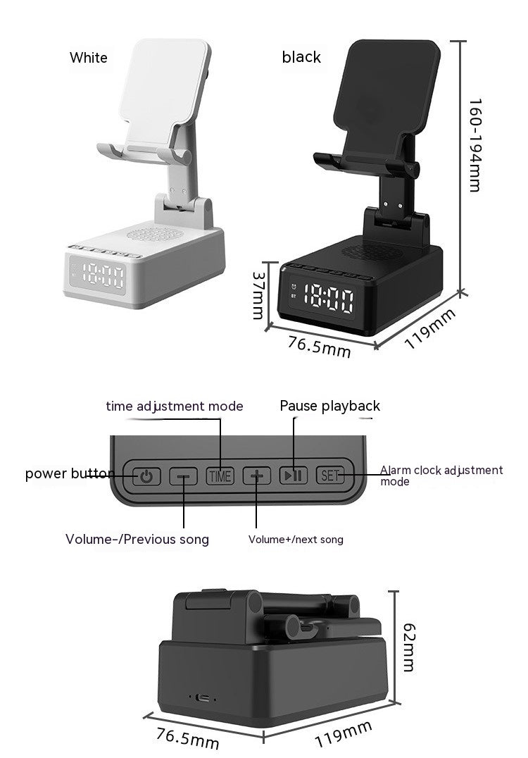 Multi-fonction Bluetooth Haut-parleur Support de téléphone mobile