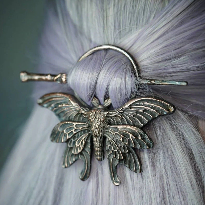 Dames Headdress Gothique Retro Creative Moth Insect Nordic Style Mode Personnalisé Cheveux
