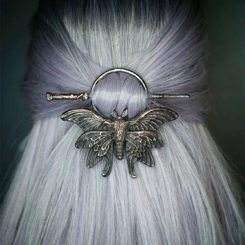Dames Headdress Gothique Retro Creative Moth Insect Nordic Style Mode Personnalisé Cheveux