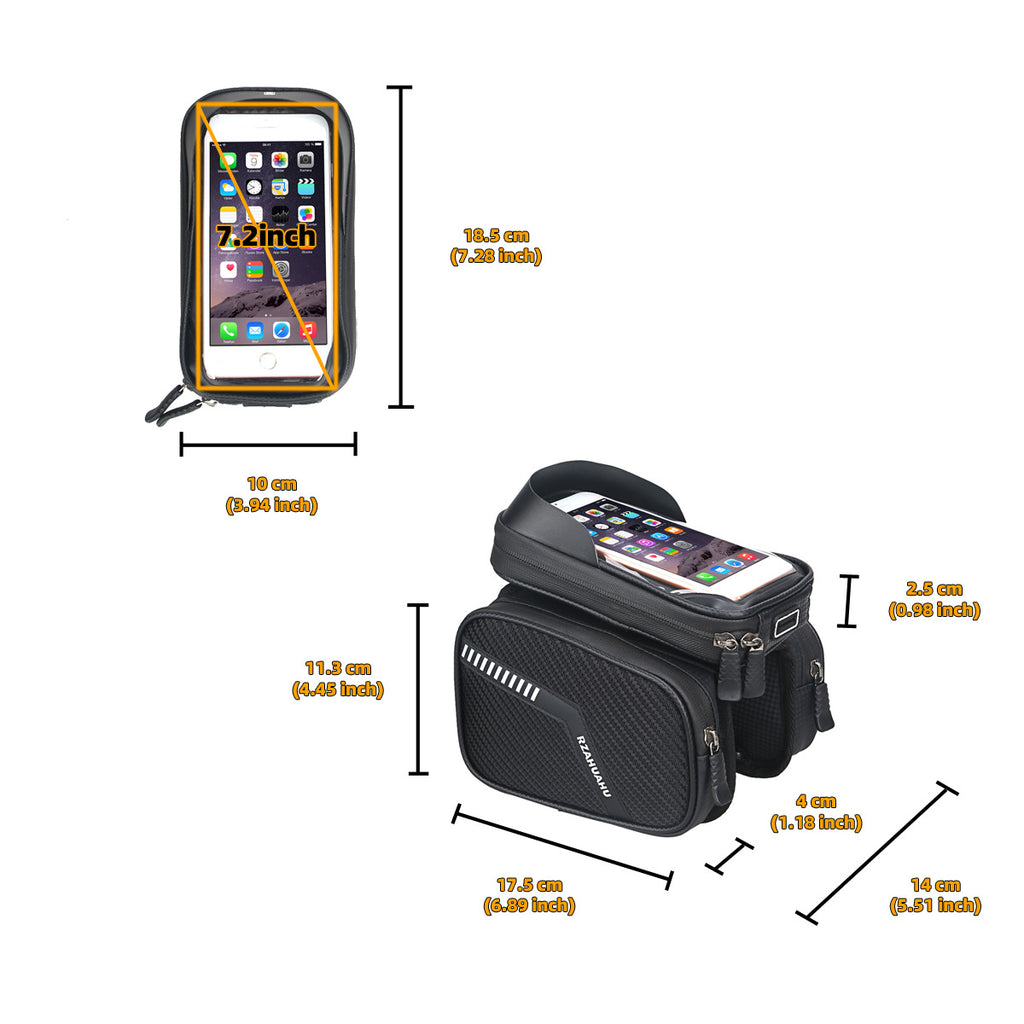 Avant Beam Mountain Bike Téléphone portable Avant Suspension Vélo Sac de rangement