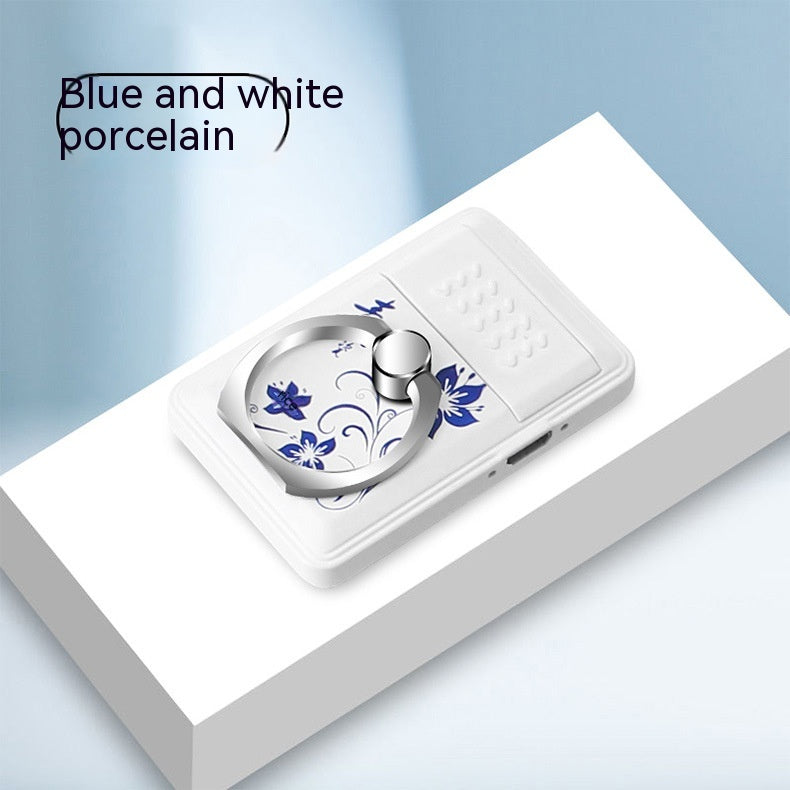 Multifonctionnel Portable Bleu et Blanc Porte-Téléphone Porcelaine Cigarette Lighter