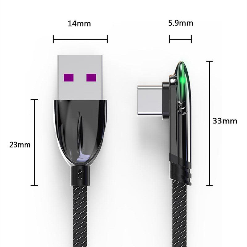 Téléphonie Mobile Charger Câble Elbow Jeu Mobile