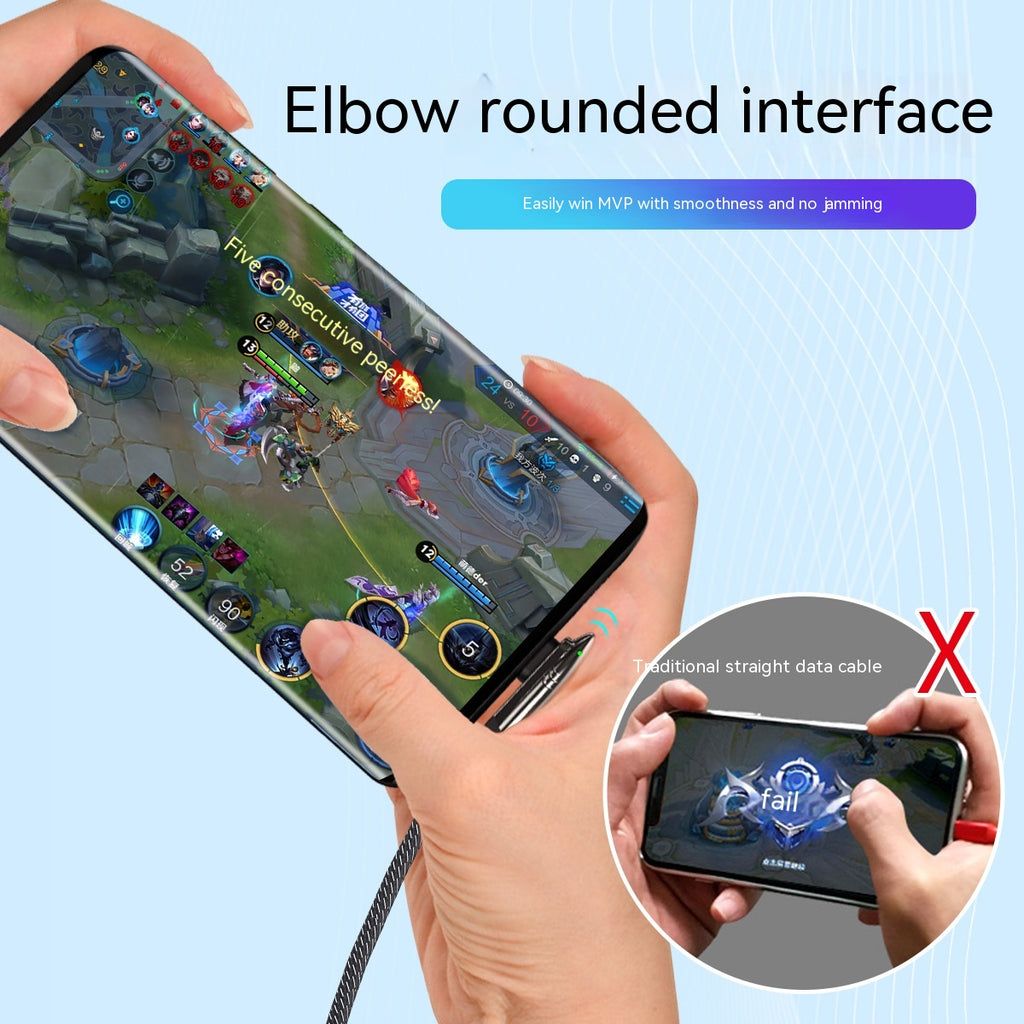 Téléphonie Mobile Charger Câble Elbow Jeu Mobile