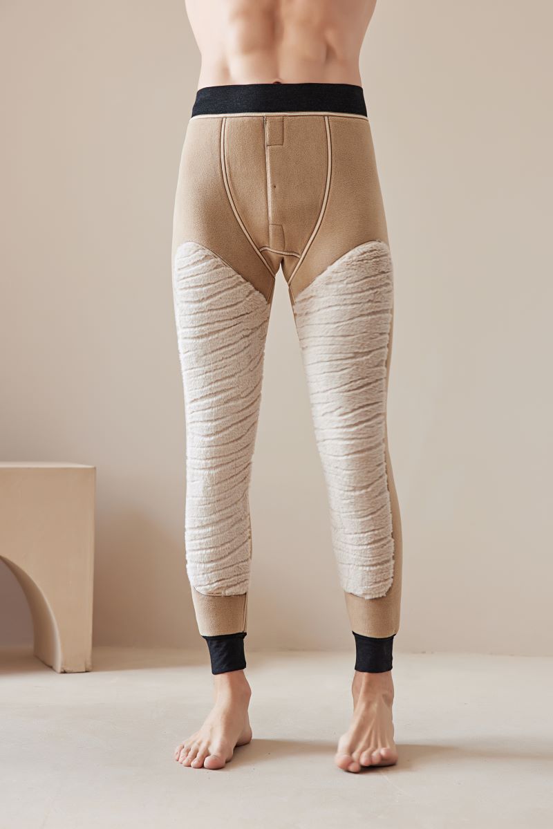Pantalons de coton pour hommes du nord-est Graphene Soutien à la taille Épaisseur doublé de polaire