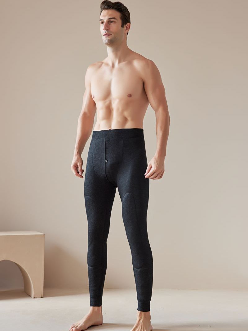 Pantalons de coton pour hommes du nord-est Graphene Soutien à la taille Épaisseur doublé de polaire