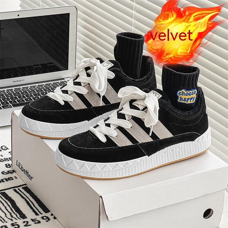 Chaussures Homme Hong Kong Style chaud avec Velvet Retro