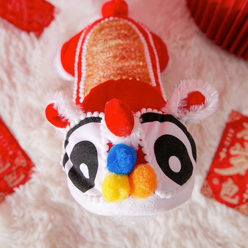 Festival de printemps Xingshi Costume pour animaux de compagnie Petite et moyenne célébration de l'année chinoise Joyous