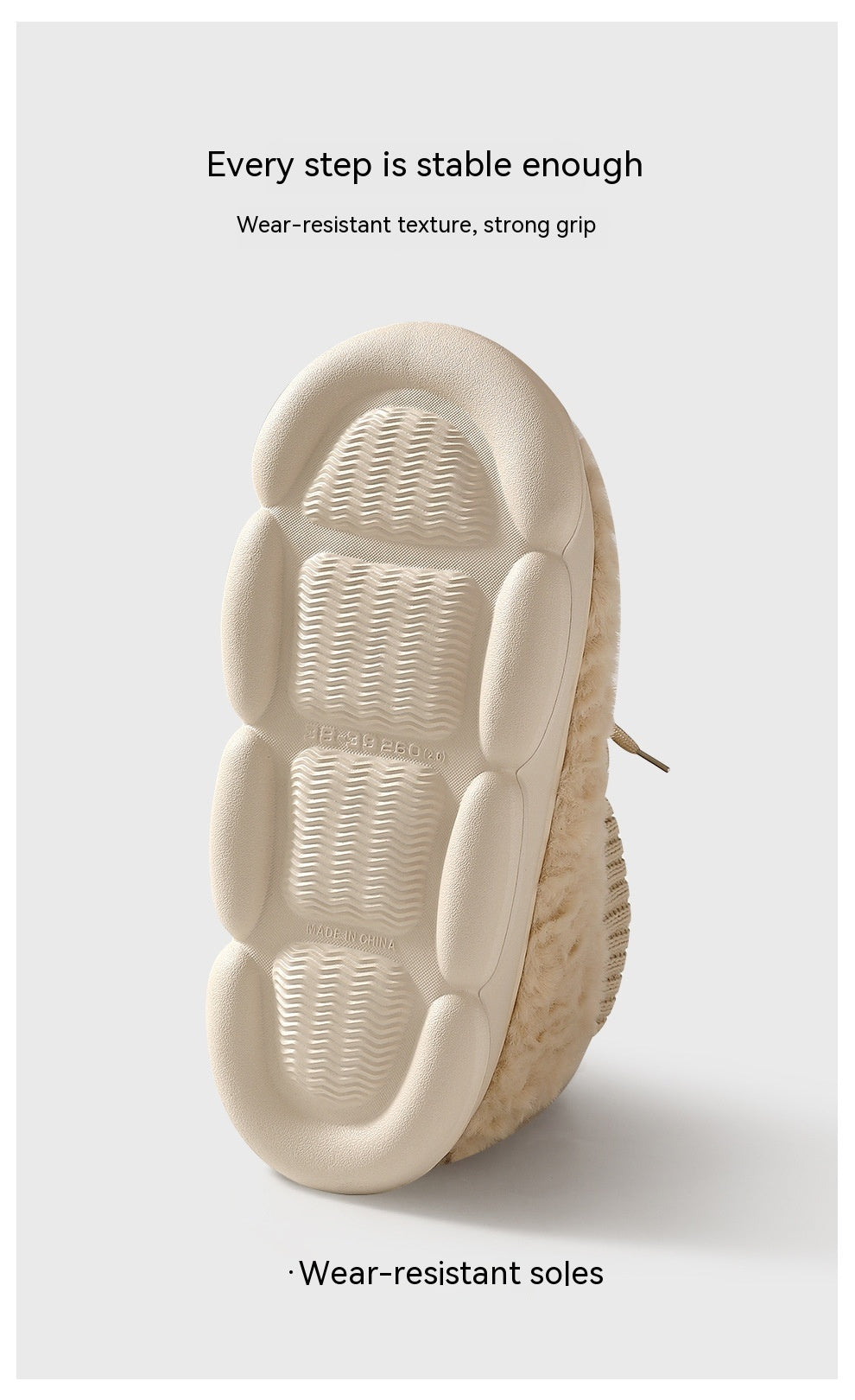 Bottes de neige Outer Wear En peluche coton rembourré Chaussures Poop Feeling Hiver Accueil Non-dérapant