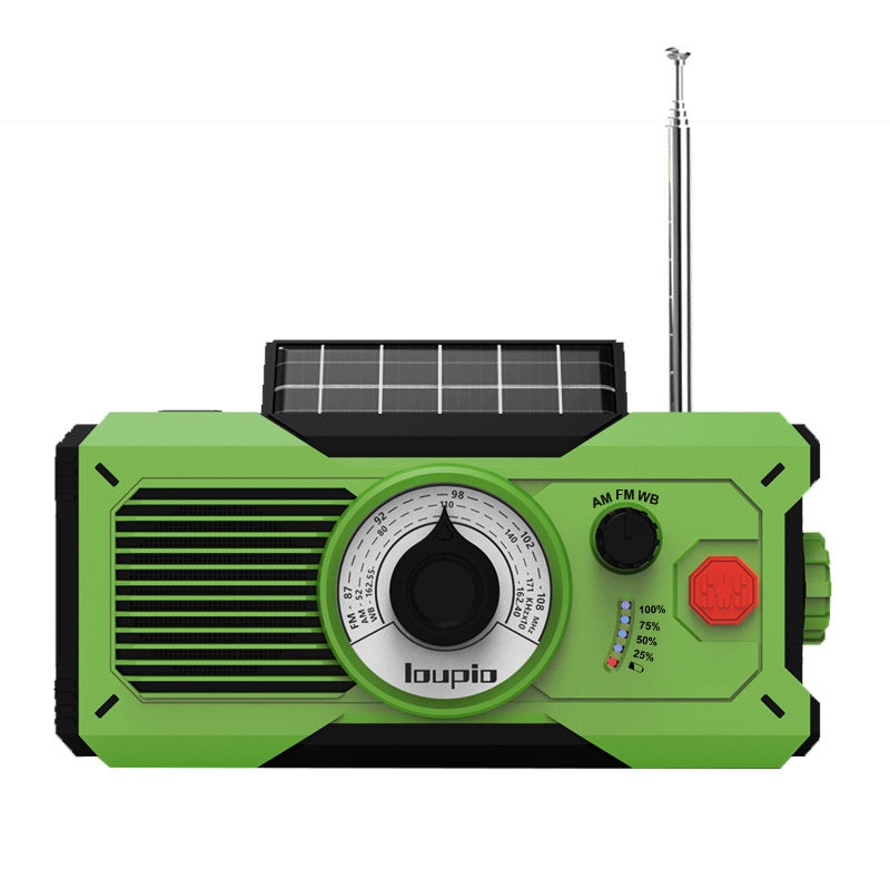 Radio à main multifonctionnelle d'urgence avec lampe de poche lumière de lecture
