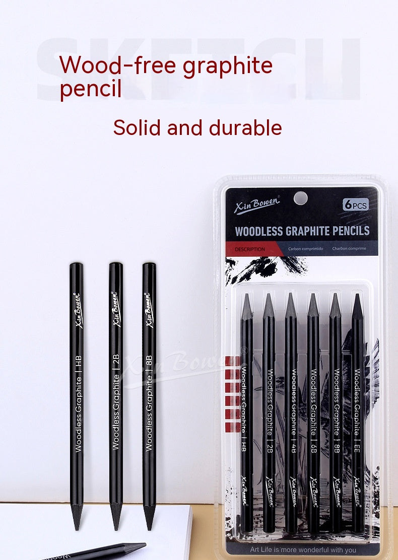 Crayon de croquis en graphite sans bois 6 PC Costume pour art