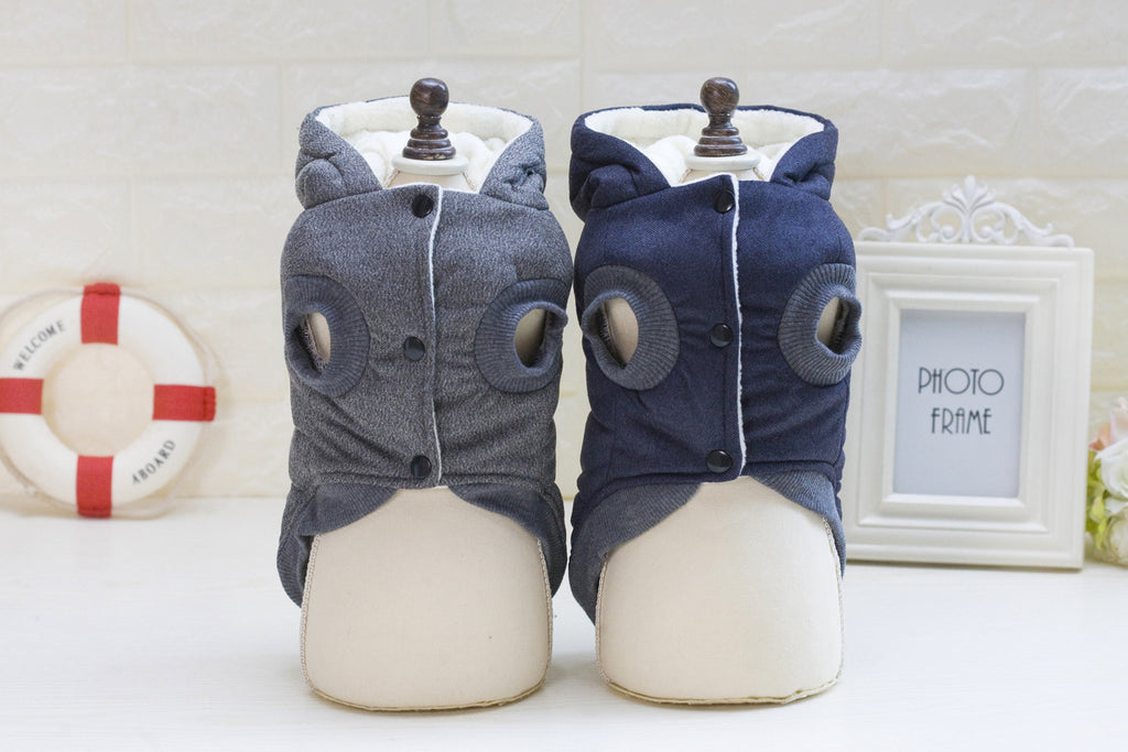 Vêtements Teddy pour animaux de compagnie Vêtements rembourrés en coton à deux pattes